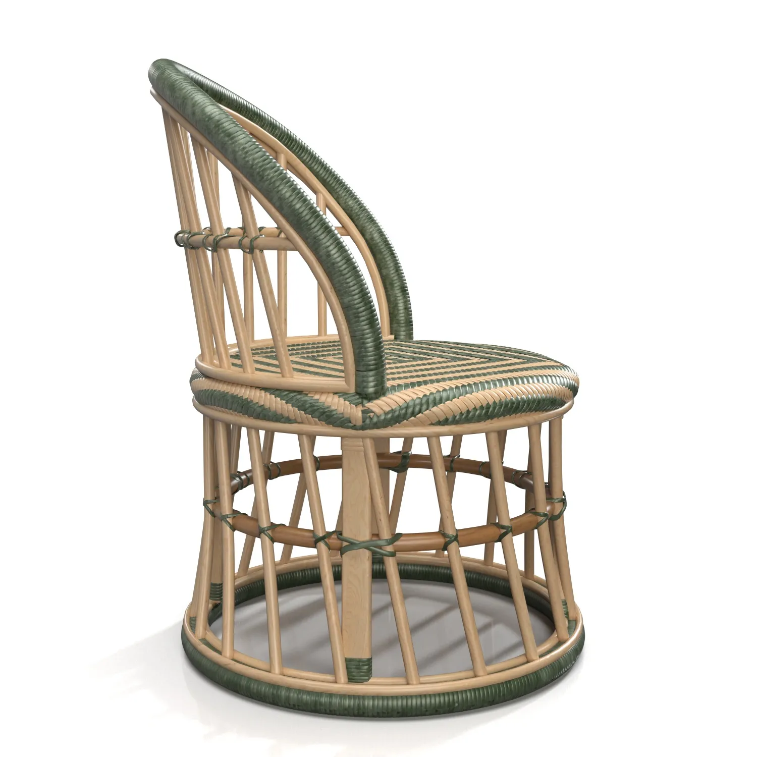Zara Round Rattan Chair PBR 3D Model_03
